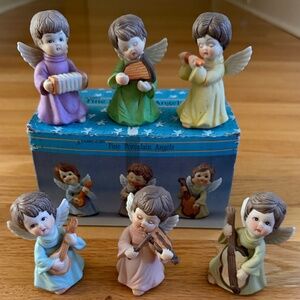 Artmark Collection Set of 6 Porcelain Angels Playing Instruments